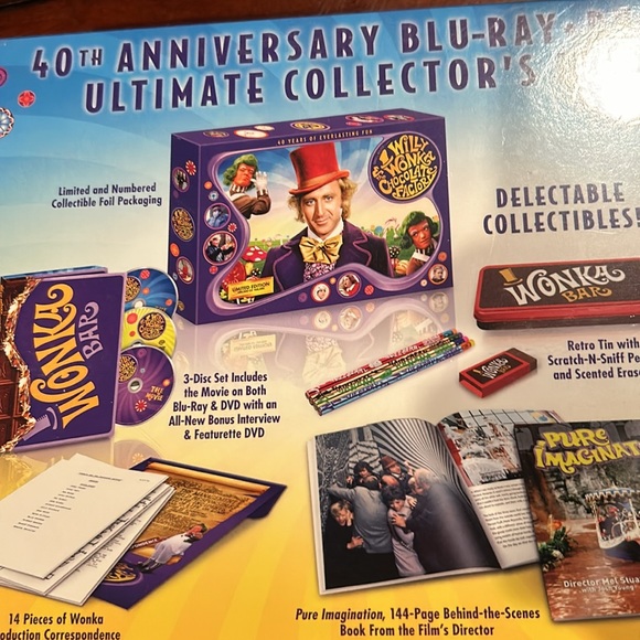 Willy Wonka & the Chocolate Factory Three-Disc 40th Anniversary Collectors Combo - Picture 5 of 15